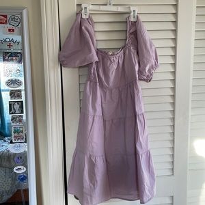 Purple tiered dress